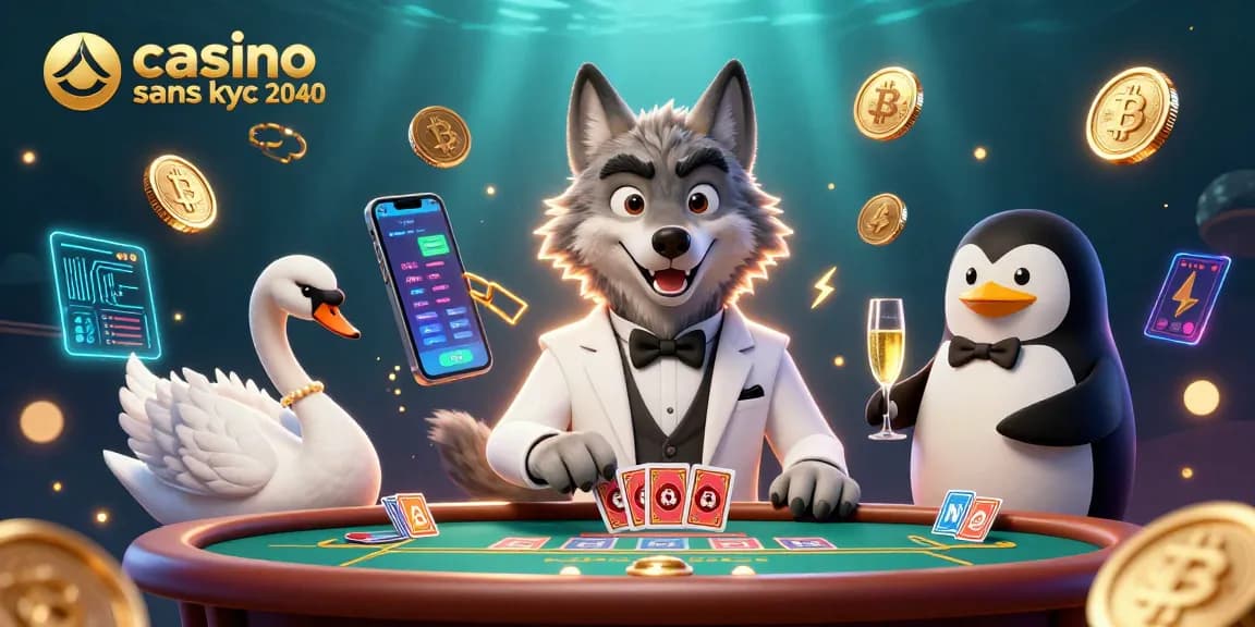 Jouer au casino sans KYC 2040 avec des personnages 3D dans un environnement animé.