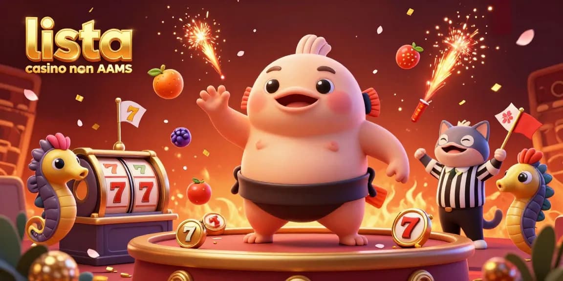 Esplora la lista casino online non AAMS, dove il fugu indossa un mawashi in un'atmosfera vivace di gioco.