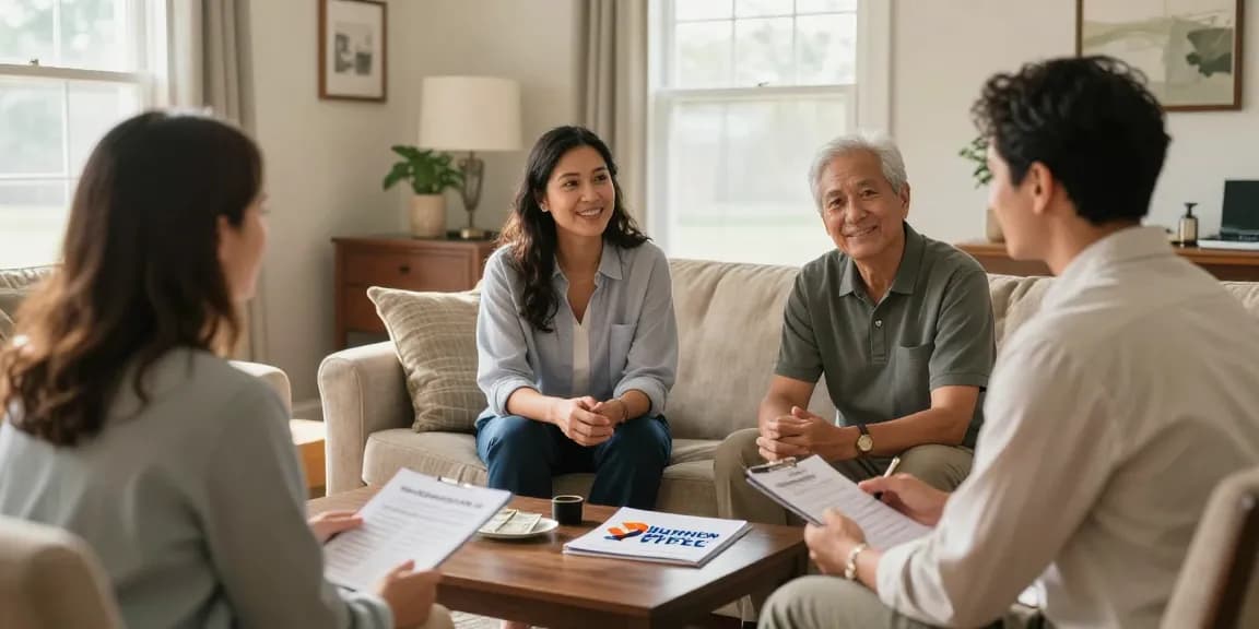 Trusted home buyers in Johnson City TN discussing a cash offer in a comfortable, welcoming space, community-focused service.