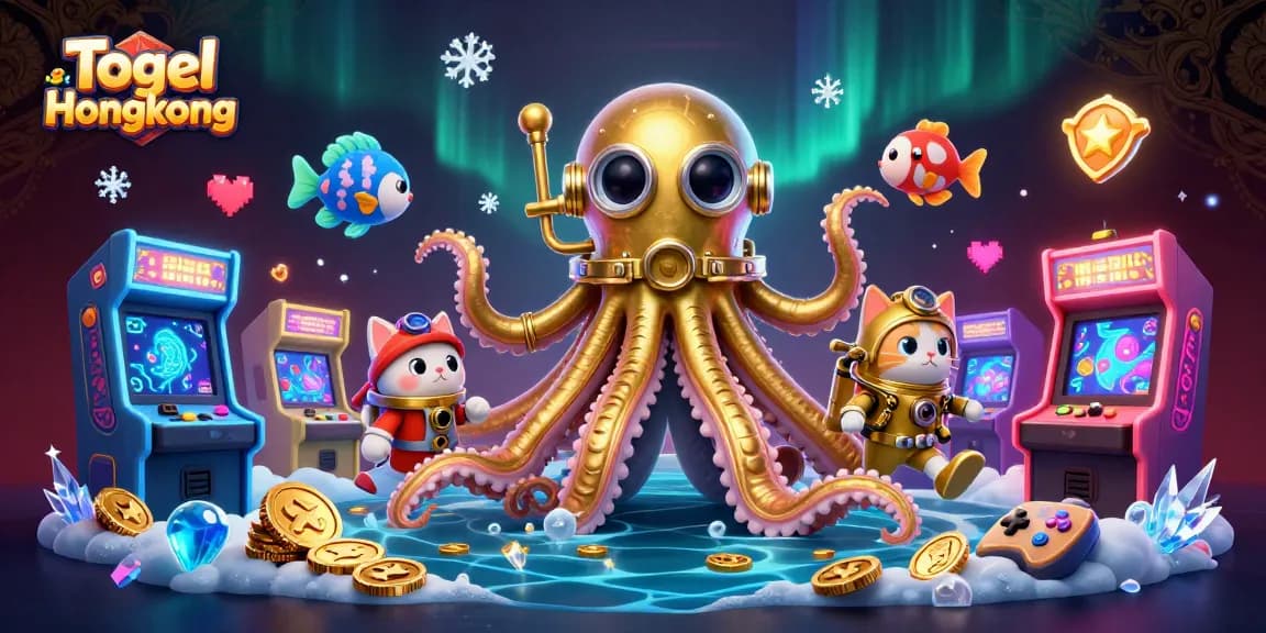 Join the excitement of Togel Hongkong with a colorful 3D gaming illustration showcasing vibrant characters and elements.