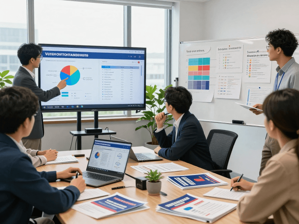 Online reputation management for candidates in a collaborative campaign strategy session.