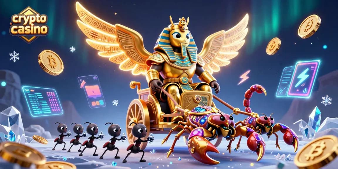 Profitez du jeu dans un crypto casino avec des éléments dynamiques animés.