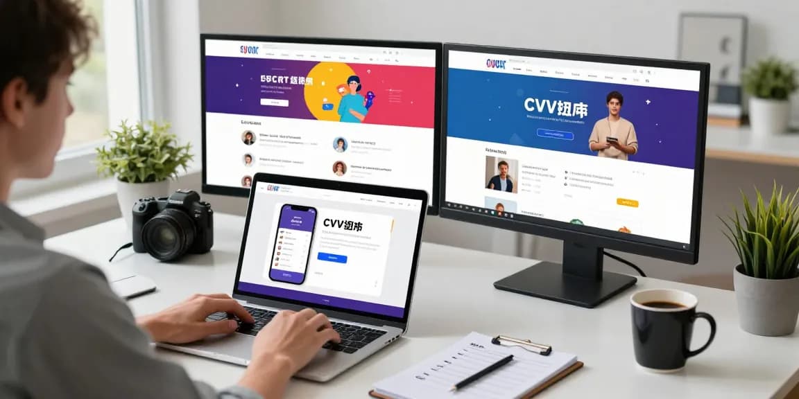Engaging workspace showcasing a dumps shop online for secure CVV purchases.