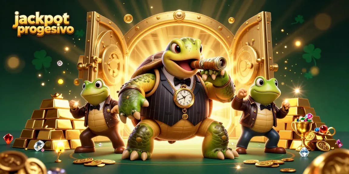 Disfruta del emocionante jackpot progresivo en una ilustración 3D llena de detalles vibrantes.