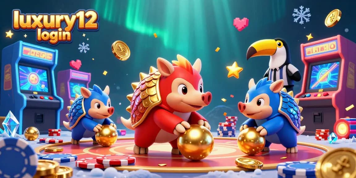 Experience the thrill of gaming with luxury12 login as pangolins roll golden balls through poker chips.