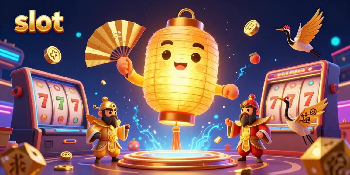 Engaging depiction of slot gaming featuring golden lantern spirit and vibrant casino elements.