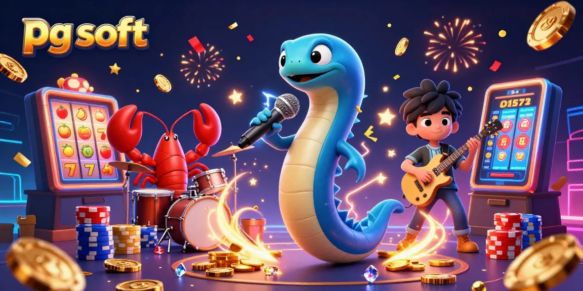 Engage with pg soft slots as an electric eel DJ rocks an underwater casino stage