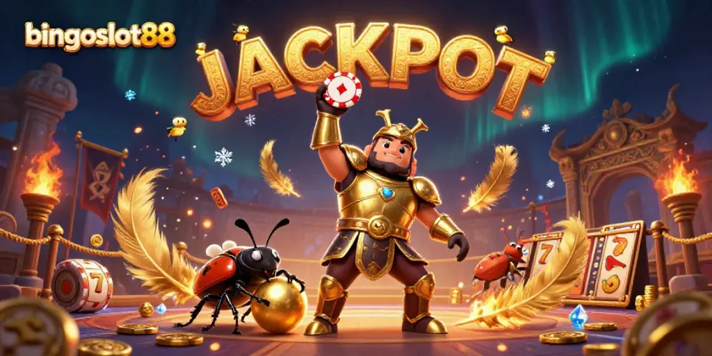 Permainan seru bingoslot88 di dunia kasino dengan karakter menarik dan elemen slot yang menggugah semangat.