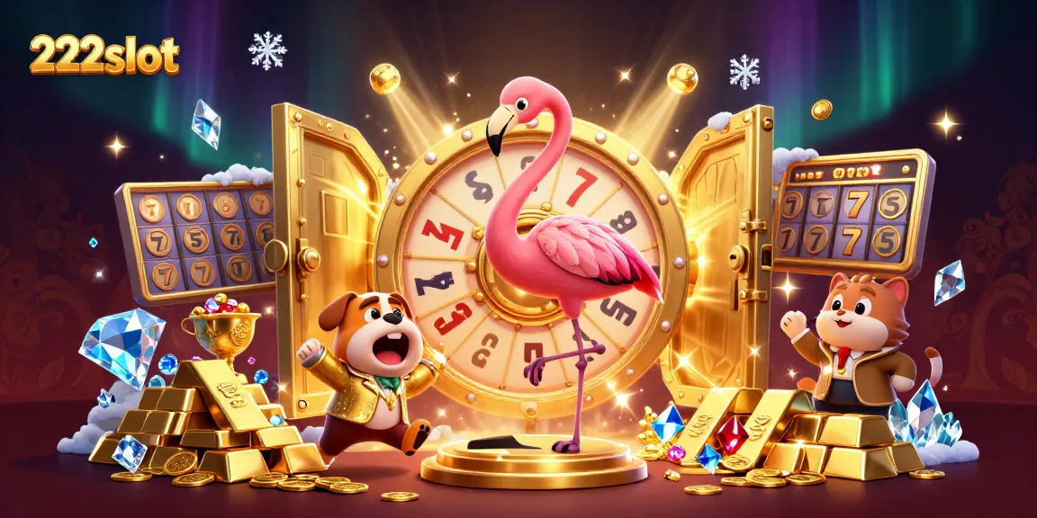 Mainkan slot gacor di 222slot dengan karakter unik di suasana kasino yang meriah.