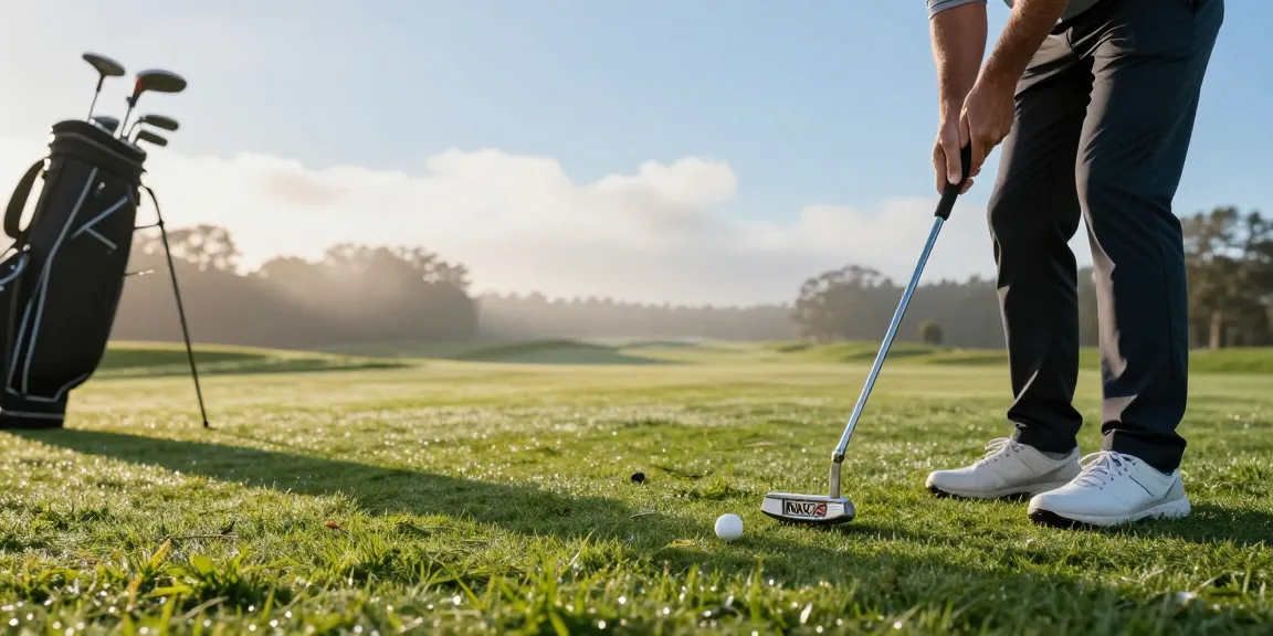 Ulasan putter terbaru di https://puttperfection.com/putter-reviews oleh pemain golf sambil berlatih putting di lapangan golf.