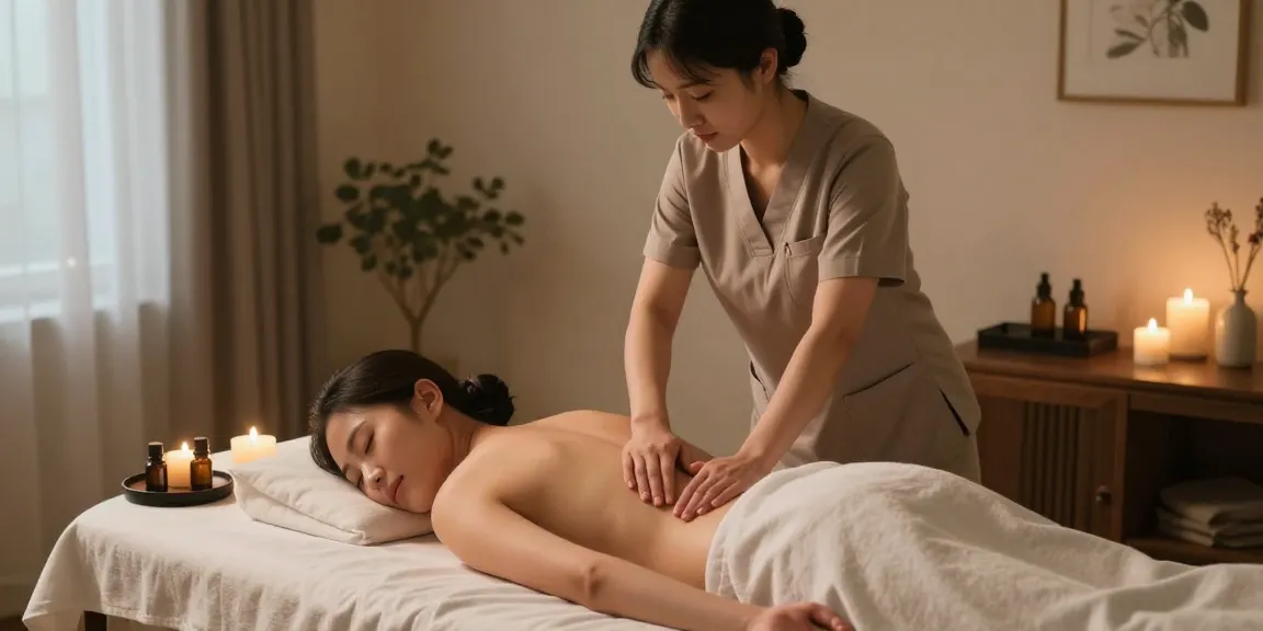 인천출장안마 고객의 집에서 편안한 마사지를 받는 모습
