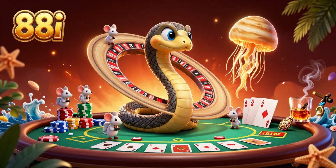 Experience the thrill of betting with 88i's cosmic casino scene featuring vibrant characters and immersive gameplay.