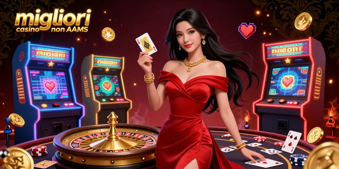 Migliori casino non AAMS che mostrano una giovane donna glamour alla ruota della roulette, invitando i giocatori a godere di un gioco premium.