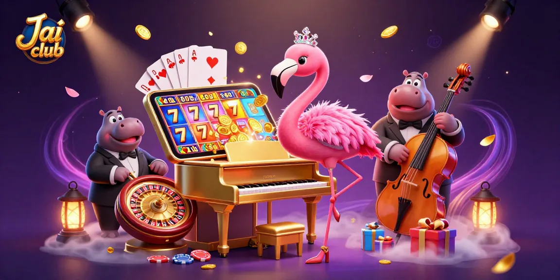 Engage with thrilling games at Jai club with vibrant casino elements and lively characters.