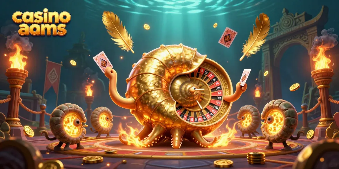 Scopri i vincitori nei casino non AAMS: il nautilus gigante ruota mentre le ammoniti brillano.