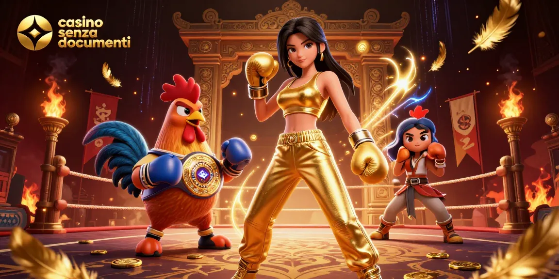 Vivi casino senza documenti con personaggi vivaci che combattono in un'arena dinamica e dettagliata.