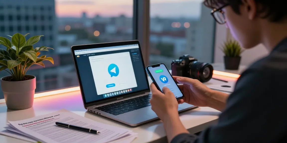 Resolve telegram chinese connection fix with a tech-savvy individual solving smartphone issues at a modern workspace.