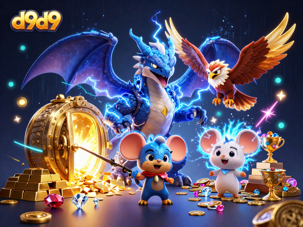 Magandang d9d9 na laro na may mayamang gantimpala at masaya, tila pinalalakas ng mga dambuhalang dragon.