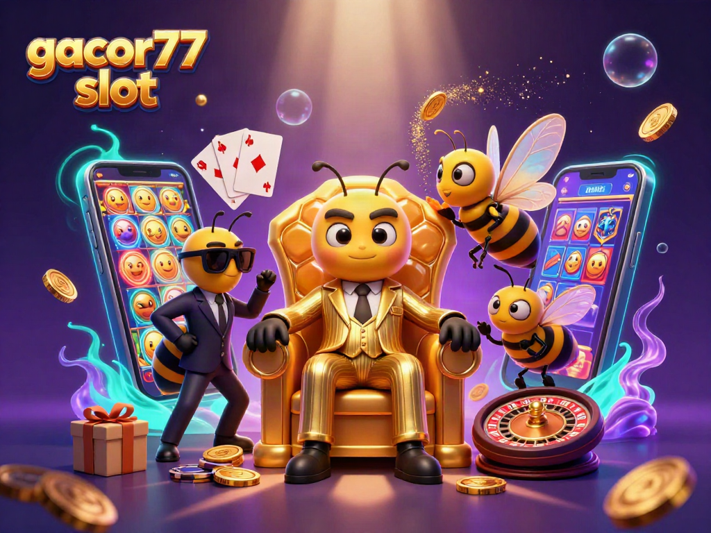 Menangkan gacor77 slot dengan strategi dan keberuntungan dalam ilustrasi permainan kasino yang dinamis.