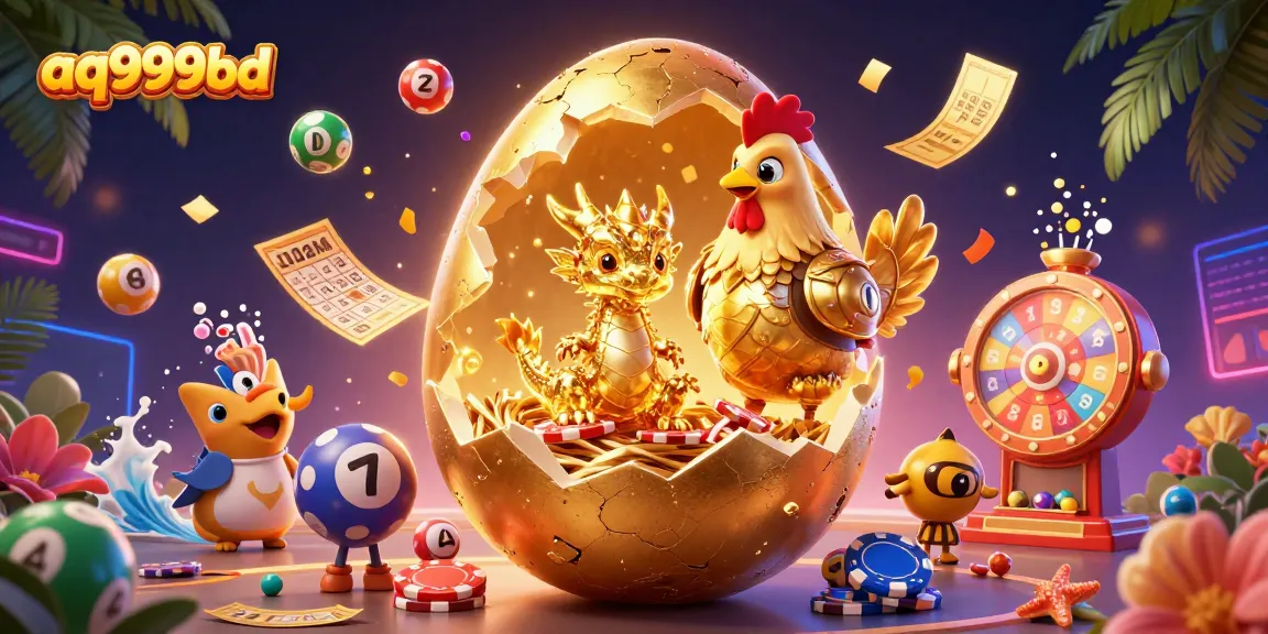 Engage in thrilling games at aq999bd, featuring a golden dragon and poker chips amidst dynamic lottery elements.