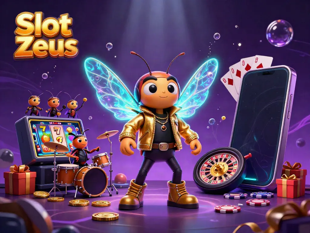 Experience the electrifying Slot Zeus action with a dynamic 3D scene featuring exciting slot games.