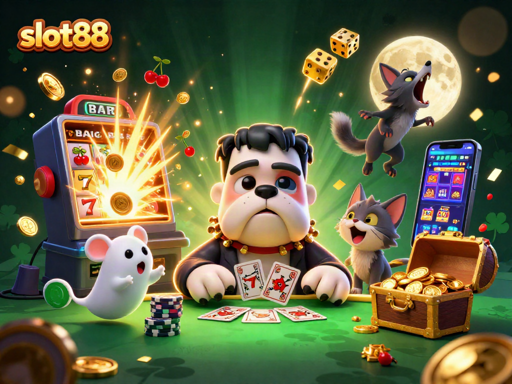 slot88 menang besar di mesin slot dengan karakter unik dan suasana kasino yang menarik