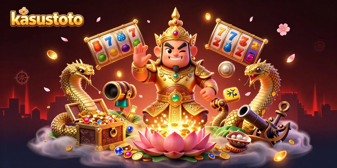 Kasustoto menghadirkan pengalaman slot menarik dengan penjaga kuil dan naga berkilau dalam ilustrasi menarik.
