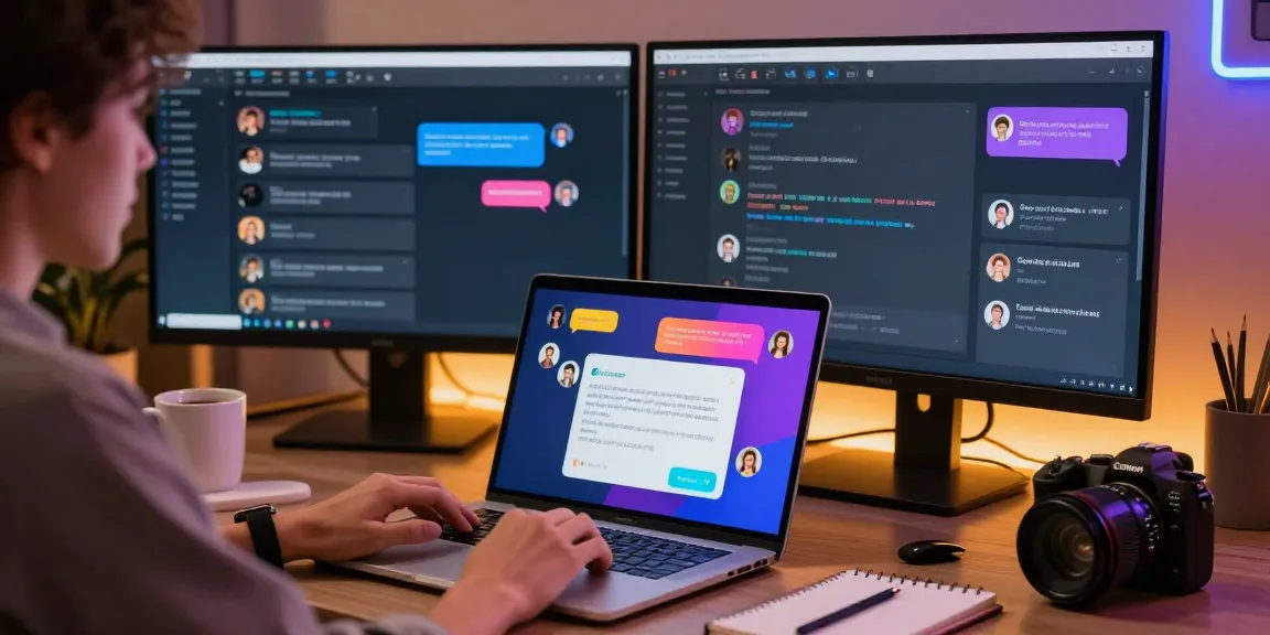 Engaging NSFW AI chat interface with interactive characters on a modern laptop.