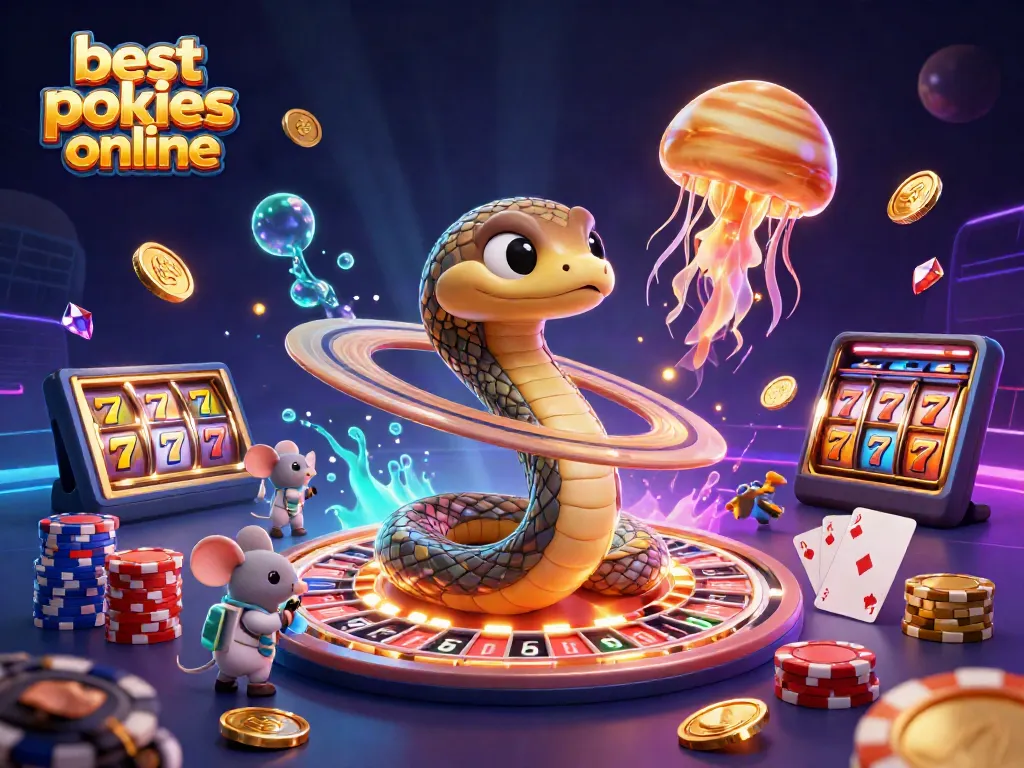 Experience the best pokies online with vibrant cartoon elements and thrilling gameplay visuals.