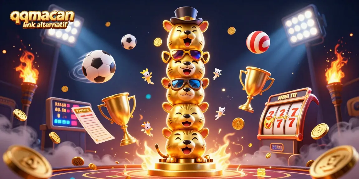 Experience the thrill of winning with qqmacan link alternatif featuring dynamic sports elements and vibrant casino graphics.