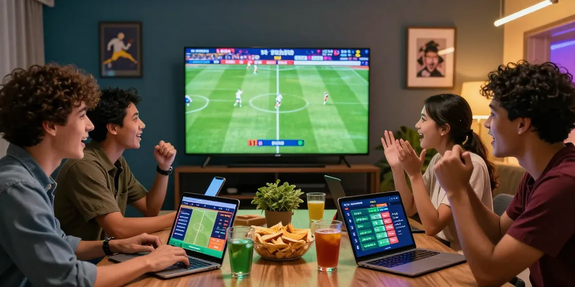 Exciting sports betting environment showcasing Link Alternatif Bola88 on mobile devices during a live match.