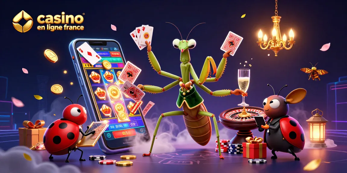 Évadez-vous dans l'univers du casino en ligne France avec une illustration captivante de personnages vibrants et des jeux dynamiques.
