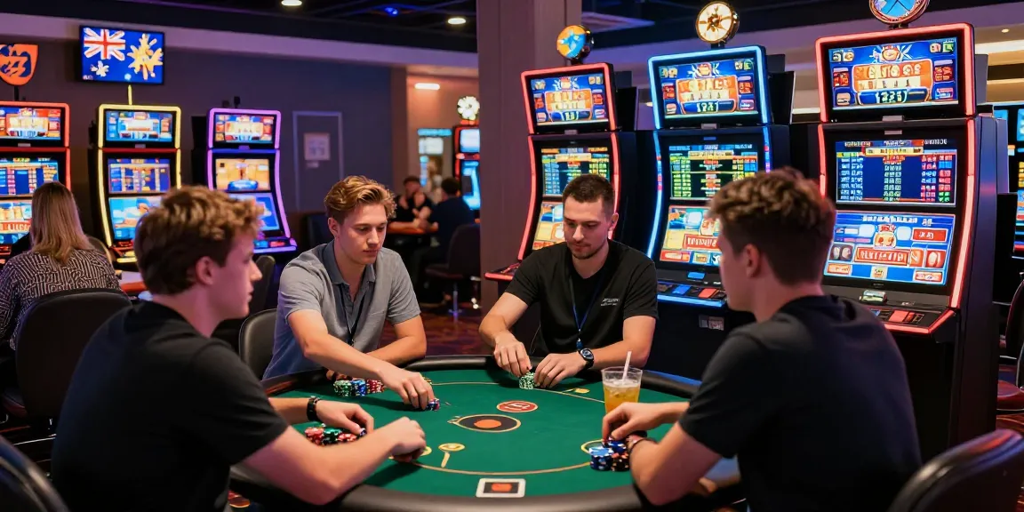 Exciting online casinos Australia scene with players enjoying games and vibrant atmosphere.