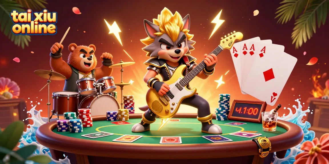 Experience the excitement of tai xiu online with thrilling casino action featuring rocking wolf and bear.