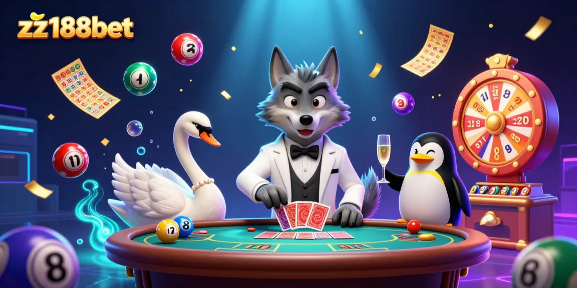 Experience thrilling gaming at zz188bet with colorful lottery balls and lively characters in action.