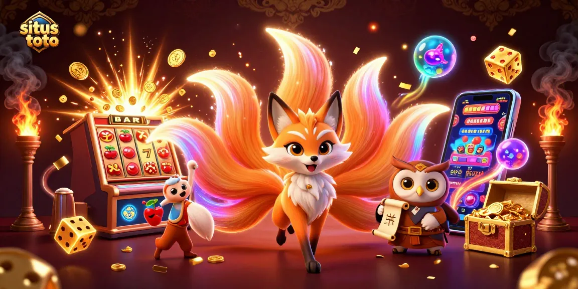 Experience situs toto with vibrant characters and dynamic gambling elements in an immersive casino scene.