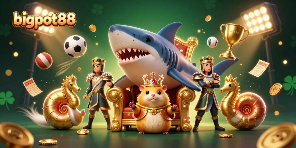 Boost your gaming experience at bigpot88 with the fierce golden hamster king and spirited seahorse guards.