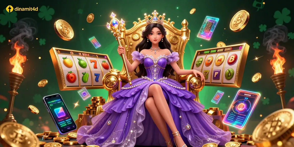 Engage with dynamic slot reels and crypto elements in the dinamit4d scene, showcasing casino excitement.