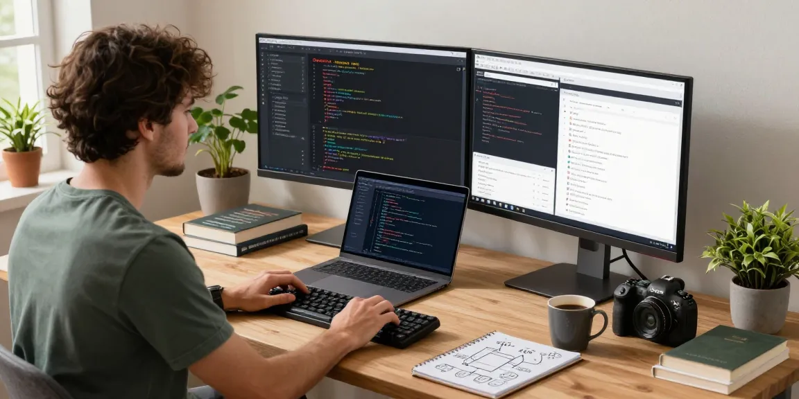 OpenClaw personal AI Assistant showcased on dual monitors in a modern home office setup with potted plants and creative atmosphere.