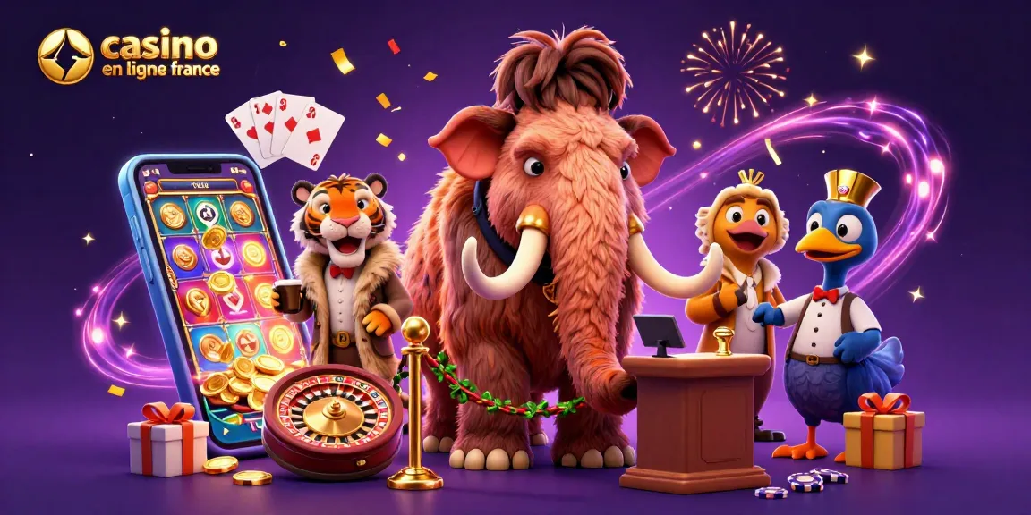 Jouez aux machines à sous dans un casino en ligne France avec des personnages colorés animant l'expérience.