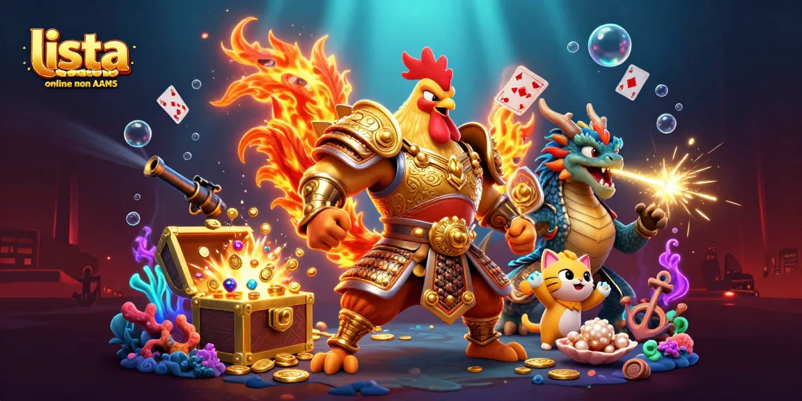 Scopri la lista casino online non AAMS con guerrieri e tesori in un'illustrazione 3D vibrante.