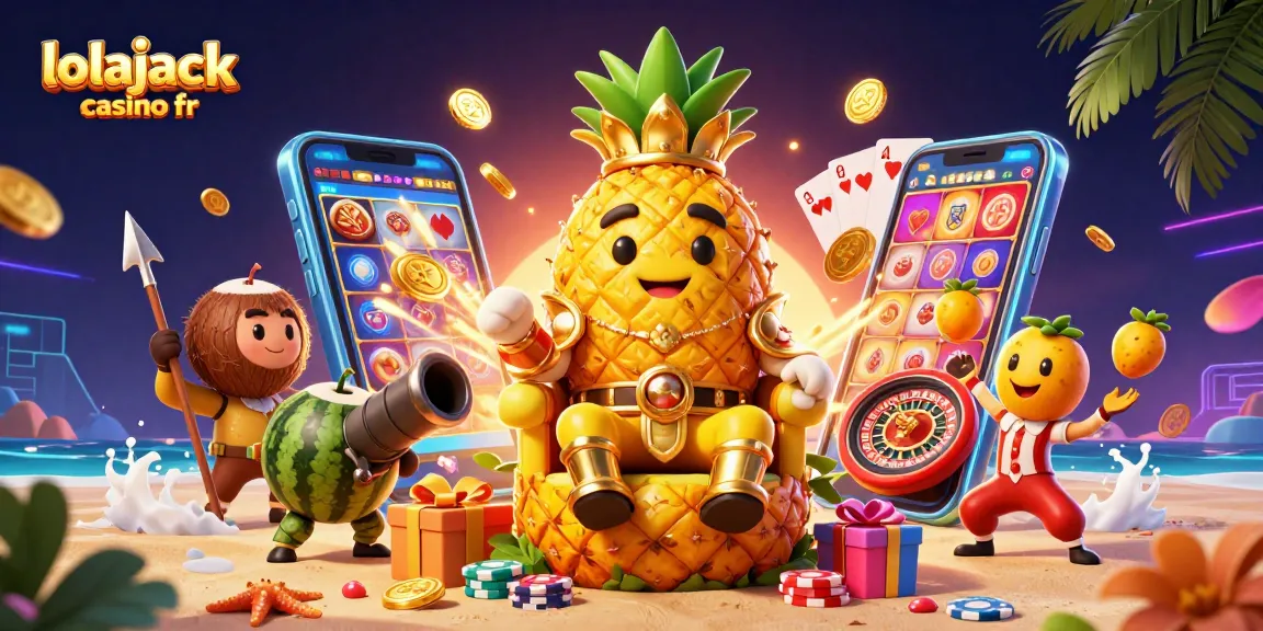 Jouez au lolajack casino fr avec une ambiance festive de machines à sous, roi ananas et gardes de coco.