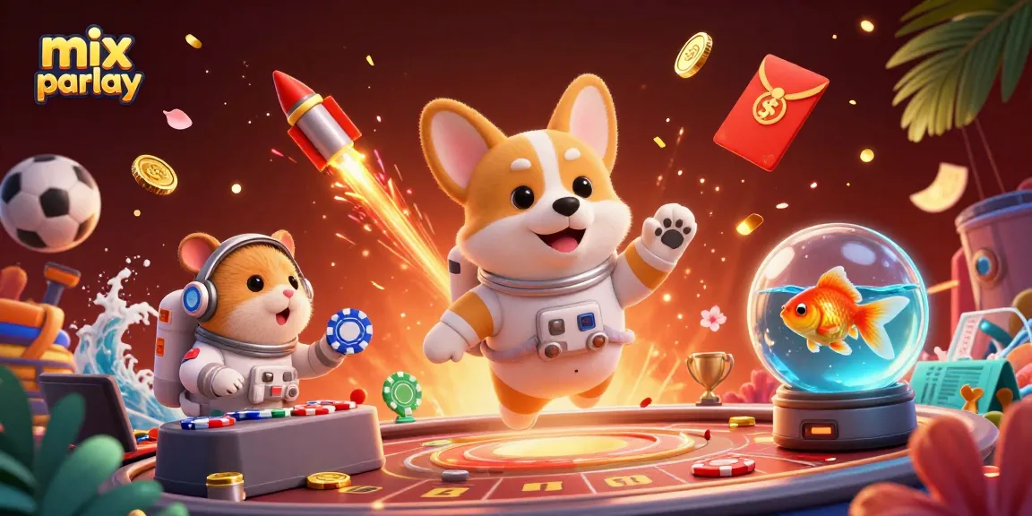 Bet on mix parlay outcomes with immersive casino visuals and dynamic space-themed elements.