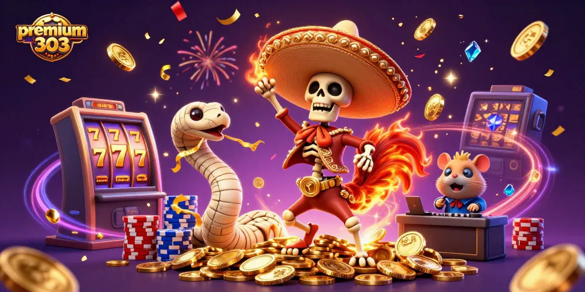 Experience the excitement of winning with premium303 as the vibrant mariachi rooster celebrates atop golden coins!